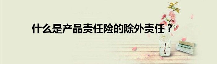 什么是产品责任险的除外责任？