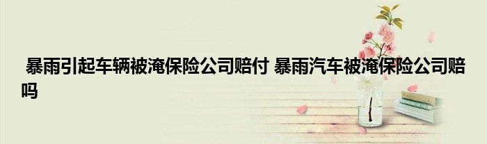 暴雨引起车辆被淹保险公司赔付 暴雨汽车被淹保险公司赔吗