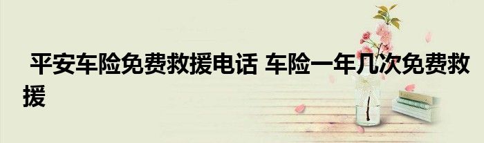 平安车险免费救援电话 车险一年几次免费救援
