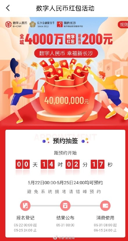 长沙数字人民币红包怎么用 使用规定如下